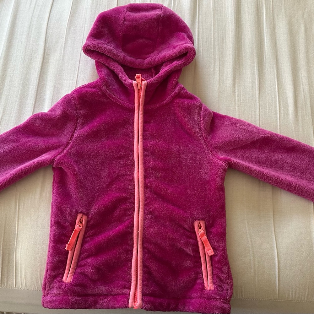 Lands' End Kids Jacket - Pink with Coral Accents